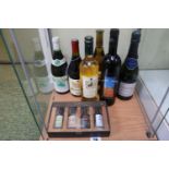 Collection of various wines, champagne and miniature ports to include Vida Nova. Cotes Du Rhone,