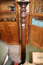 Edwardian Mahogany Torchere with turned stem