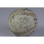 New York Yankees World Series 77-78 Signed Baseball. Baseball with over 24 original hand signed