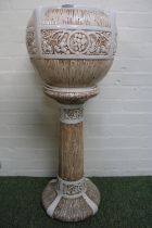 Late Victorian Bretby, Arts & Crafts jardinière and stand