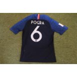 PAUL POGBA 2018 FIFA WORLD CUP FINAL MATCH WORN FRANCE JERSEY The 2018 FIFA World Cup final was