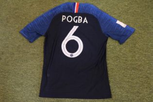 PAUL POGBA 2018 FIFA WORLD CUP FINAL MATCH WORN FRANCE JERSEY The 2018 FIFA World Cup final was