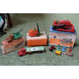 Collection of Dinky to include Blaw Know Bulldozer 561, Breakdown Lorry, Coventry Climax Forklift