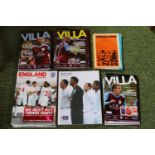 Collection of assorted England, Aston Villa, Cambridge United and other football programmes and a