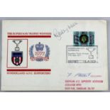 Bobby Kerr Signed Sunderland 1977 FDC. A Sunderland AFC first day cover for the "Superfans Trophy