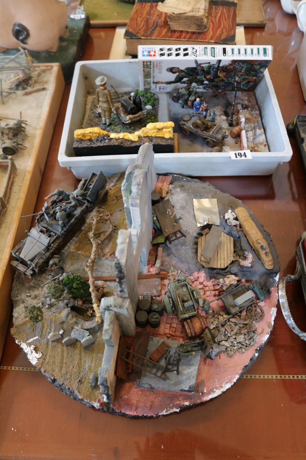 Large Collection of Hand built and painted Airfix & Tamiya Dioramas depicting WWII German - Image 2 of 4