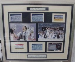 Spurs 2008 Carling Cup Winners Framed Tickets. Original Carling Cup Tickets from all the rounds