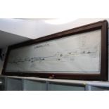 Vintage framed railway signal box points diagram taken from Lakenheath (Suffolk) signal box on the