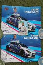 Excel R8 Motorsport Tom Chilton signed Touring Car poster, Tom Ingram signed Poster and Emmanuel
