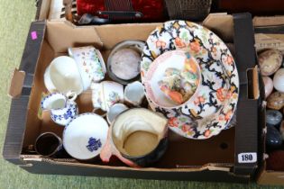Box of assorted Ceramics inc. Royal Doulton Falstaff, Delphi, and assorted Studio Pottery