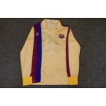 DIEGO MARADONA 1982 MATCH WORN BARCELONA AWAY JERSEY A Meyba brand long-sleeved jersey that was worn