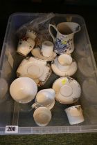 Wetley China Edwardian Tea Set and assorted Faux Pearl necklaces