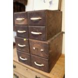 2 Four drawer Vintage Index drawers with early plastic handles