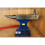 Blue painted Jewellers Bench Anvil