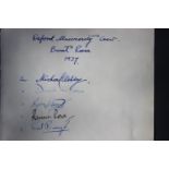 Rare Signatures of Oxford University Winning Boat Race Crew 1937