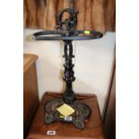 20thC Coalbrookdale style Cast Iron black painted umbrella stand