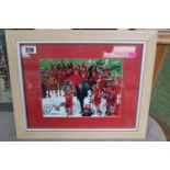 Framed Istanbul The Final 2005 AC Milan and Liverpool 25th May 21.45 Signed by Steven Gerard and