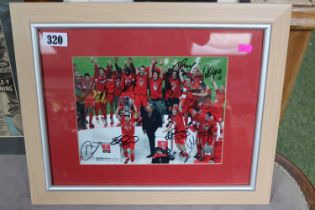 Framed Istanbul The Final 2005 AC Milan and Liverpool 25th May 21.45 Signed by Steven Gerard and