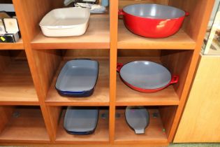 Collection of unused AGA enamelled Pans and cookware (6)