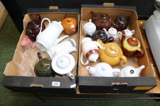 2 Boxes assorted Teapots