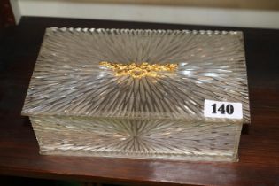 Celebrity vintage Lucite Starburst Acrylic lidded jewellery box