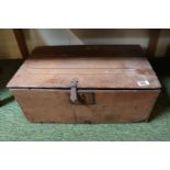 Antique pine hinged box