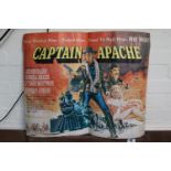 Captain Apache original western film poster from 1971 starring Lee Van Cleef, Stuart Whitman and