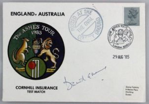 1985 Ashes Tour, The Oval Test Match, First Day Cover Personally Signed by David Gower