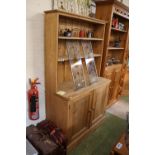 20thC Pine Dresser with fitted panelled cupboard 136cm in Height x 95cm in width