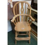 Childs Beech High Chair of Windsor style