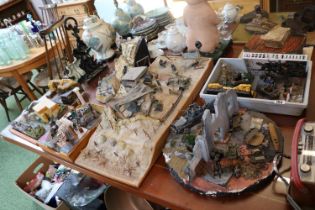 Large Collection of Hand built and painted Airfix & Tamiya Dioramas depicting WWII German
