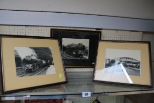 Set of three period 1950s railway photographs of steam trains to include The Norseman, The Flying