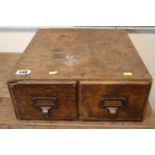 Antique Advance Index drawers with brass fittings