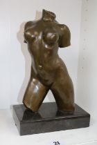 After Aristide Joseph Bonaventure Maillol (French, 1861–1944) Bronze Nude of a woman mounted on