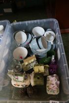 Collection of assorted Coalport Pastille burners and a Royal Doulton Part Set Reflection and a