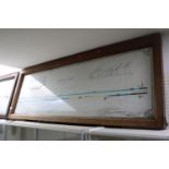 Vintage framed railway signal box points diagram taken from Harling Road (Norfolk) on the