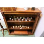 William IV Rosewood Veneered bookcase of 2 shelves with carved supports 92cm in Width