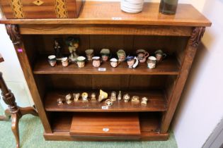 William IV Rosewood Veneered bookcase of 2 shelves with carved supports 92cm in Width