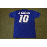 ROBERTO BAGGIO 1994 FIFA WORLD CUP MATCH WORN ITALY JERSEY The 1994 FIFA World Cup final was a
