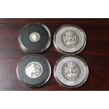 Collection of Silver coins D Day £1 Coin 2019, 2021 Half Penny, £1 Silver St Helen and 2018 Silver