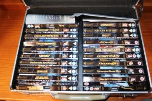 Cased Collection of James Bond DVDs Ultimate Edition with certificate