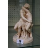 Italian Resin figure of the Kiss by Auguste Rodin. 21cm in Height