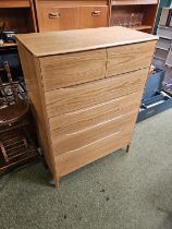 Ercol Rimini 6 Drawer Tall Chest of Drawers 90cm in Width