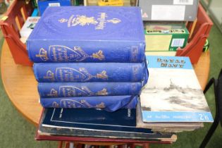 4 Volumes of Comprehensive History of England Blackie and Son and assorted Royal Navy related books