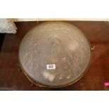 Good quality Frosted glass floral design ceiling light with brass frame