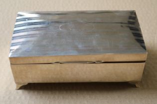 Silver Cigarette box by Revell & Co of Birmingham 1922. 540g total weight