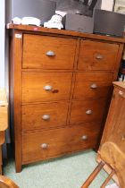 Modern chest of 4 drawers with brass cup handles