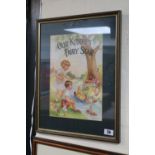 G M Holt 'Our Kiddies Fairy Star' watercolour illustration 36 x 25cm mounted and framed