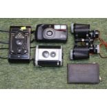 Rajar No.6 Camera, Kodak Brownie and assorted items