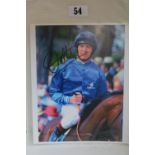 Unframed Photographic print of Frankie Dettori signed with COA